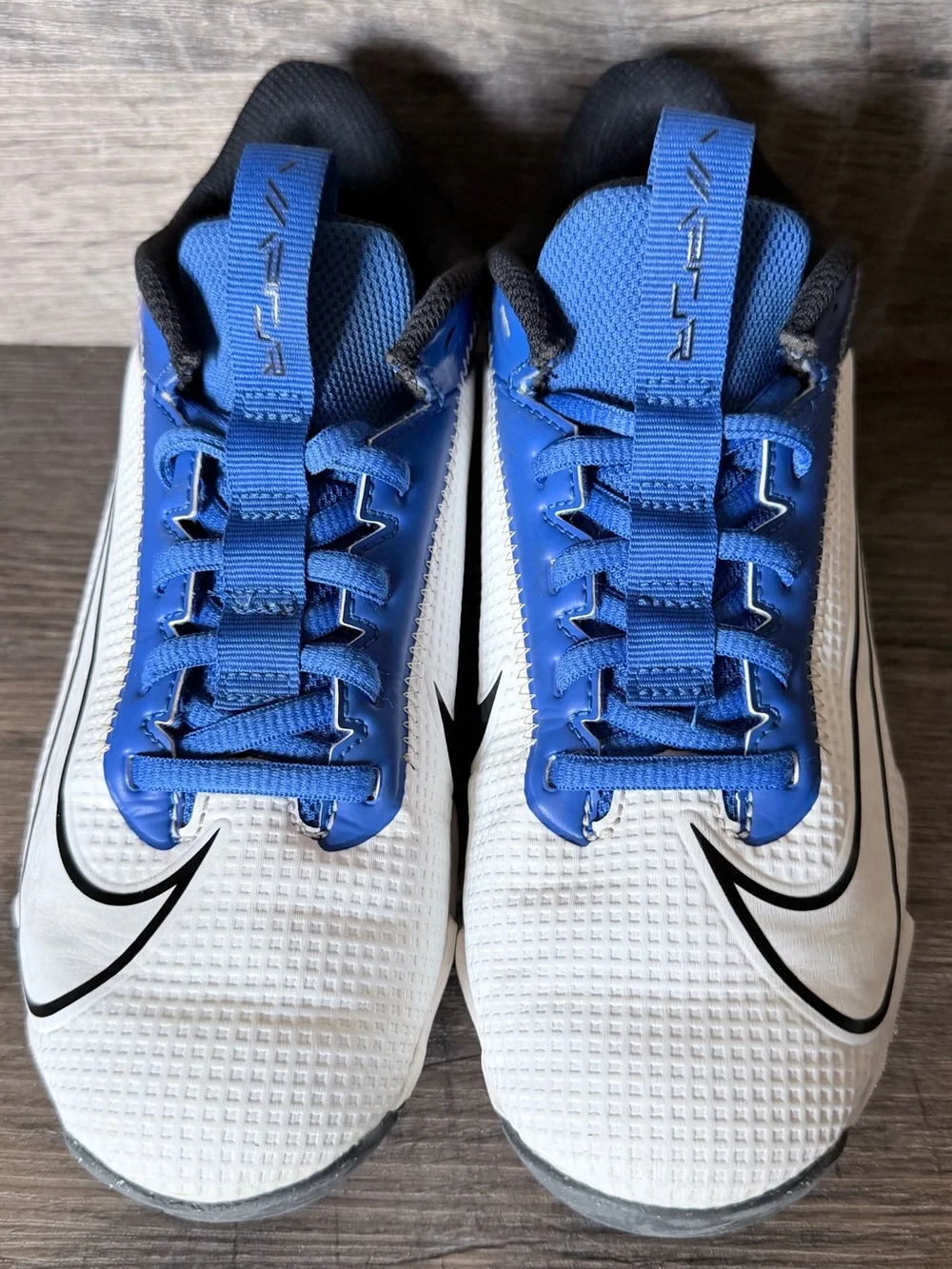 Nike Vapor Edge Shark 2 GS Football Cleats Youth 4.5Y White Blue DH5089-414